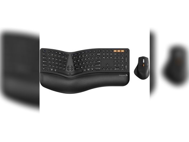 Lot 96-173278 - ProtoArc Ergonomic Wireless Keyboard Mouse, EKM01 Plus Full Size Ergo Bluetooth Keyboard Mouse Combo...