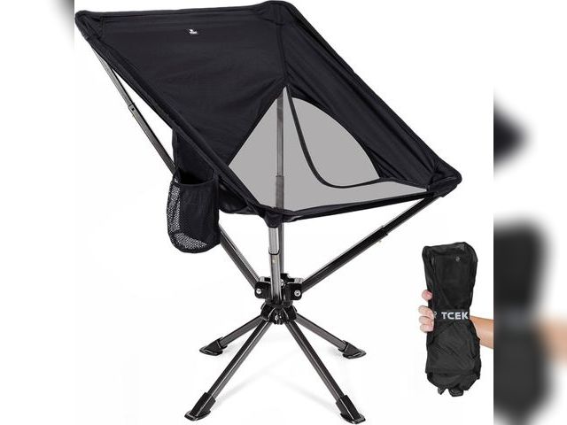 Lot 96-144797 - Swivel Portable Chair - Small Compact Collapsible Folding Chairs for Adults, Setup in 8 Seconds, Lig...