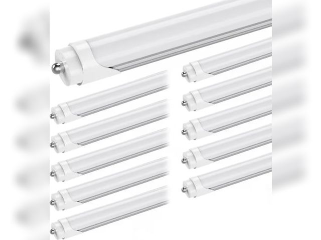 Lot 96-147216 - CNSUNWAY 8FT T8 LED Tube Lights (12 Pack) - 45W High-Output 6000K replacement for warehouse/garage N...
