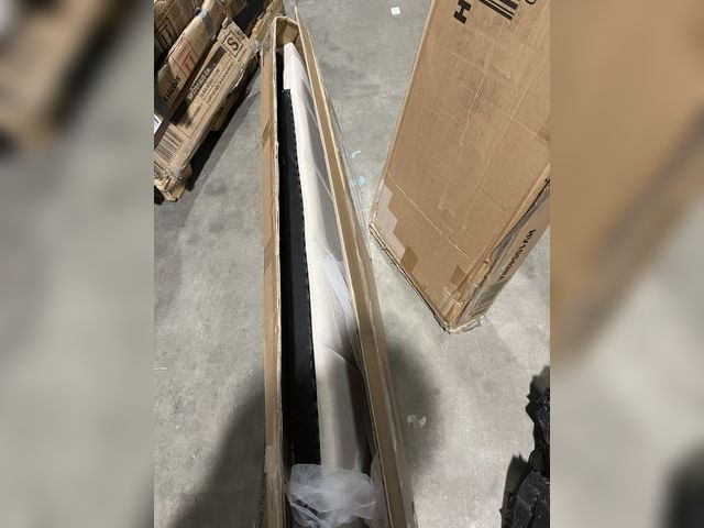 Lot 96-198329 - Giantex Linen Upholstered Headboard, Adjustable Width Vertical Channel Tufting Headboard Only with S...