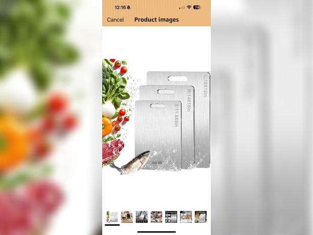 Lot 96-176919 - Titanium Cutting Board Set of 3, 100% Pure Titanium Cutting Boards for Kitchen, 2025 New Double Side...