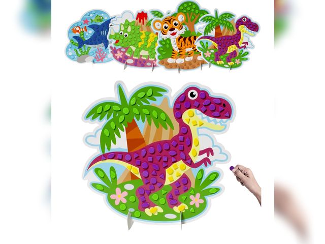 Lot 96-194884 - Case of 100 Packs Little Jupiter DIY EVA Foam Scene - Makes 4 Paper Craft Art Pieces for Boys &amp; ...