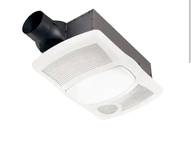 Lot 96-225922 - Broan-NuTone 110 CFM Ceiling Bathroom Exhaust Fan with Light and 1500-Watt Heater New MSRP $278