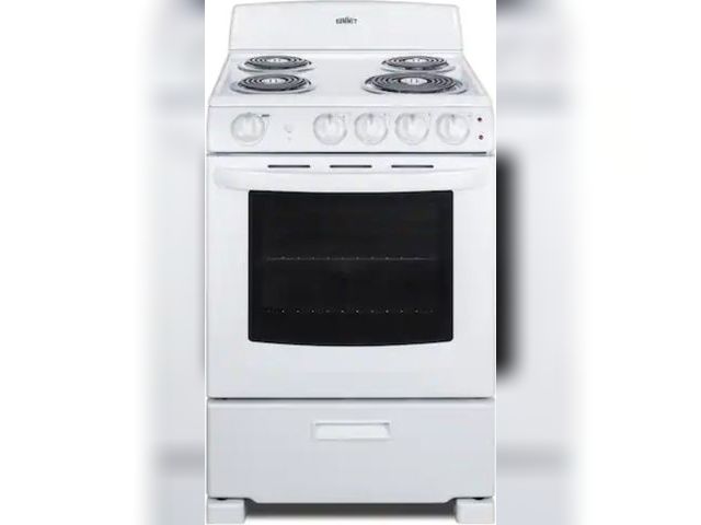 Lot 96-151110 - Summit Appliance
24 in. 2.9 cu. ft. Electric Range in White
New sealed 
Msrp $680.75