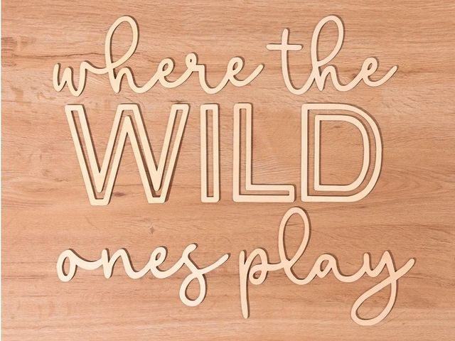 Lot 96-165002 - Playroom Wall Decor, 40“ XXL Where The Wild Ones Play Nursery Sign Wooden Wall Art Decoration for Ki...