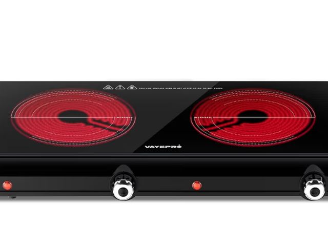 Lot 96-177179 - Infrared Double Burner Electric Cooktop - 1800W Portable Stove, Heat-up In Seconds, Countertop Cookt...