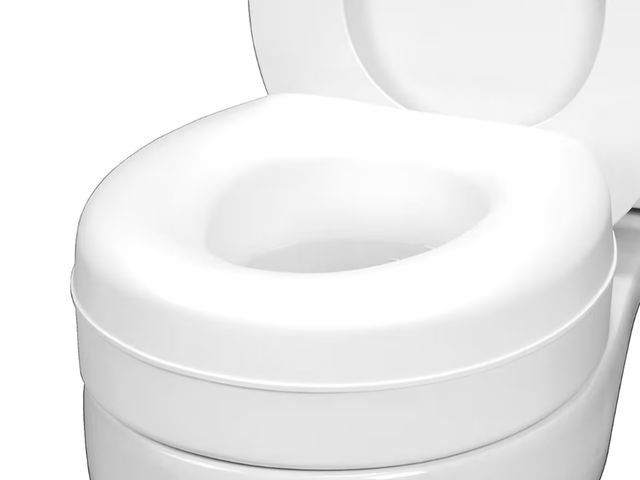 Lot 96-187747 - HealthSmart Enhanced Comfort 5" Raised (Round) Toilet Seat Risers for Seniors 5 Slip Resistant Pads ...