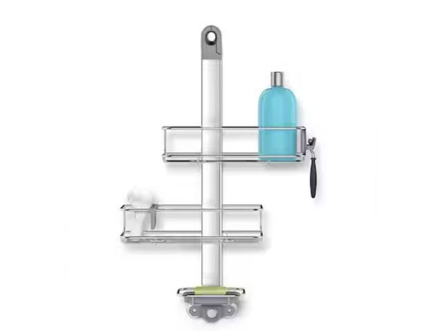 Lot 96-173559 - simplehuman Medium Adjustable Shower Caddy, Stainless Steel/Anodized Aluminum
Appears unused