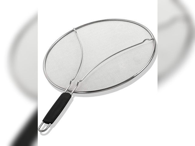 Lot 96-187950 - BergKoch Splatter Screen for Frying Pan - 15 Inch Stainless Steel Grease Splatter Guard - Cover Oil ...