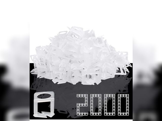 Lot 96-190134 - DGSL Tile Leveling System, 2000-Piece 1/8" Tile Spacers Clips Tile Tools, Tile Installation Tools fo...