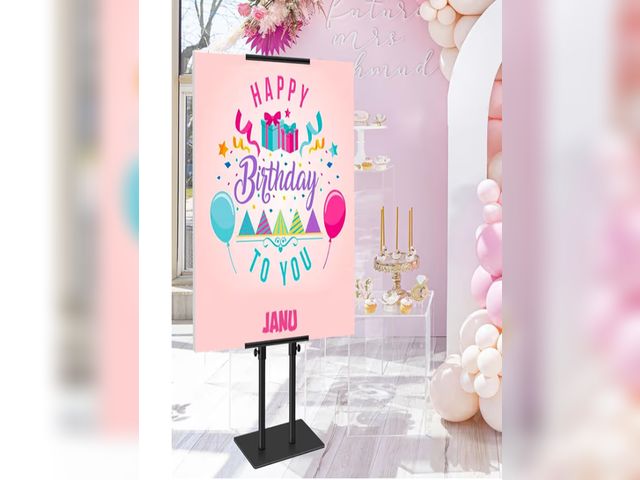 Lot 96-180577 - Poster Stand Heavy Duty - Adjustable Pedestal Sign Stand Double-Sided Poster Stands for Display Foam...