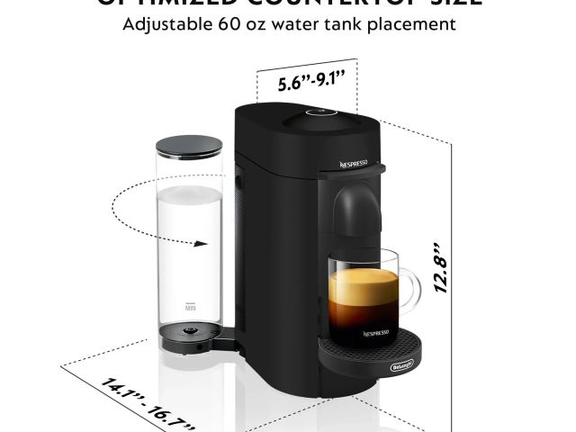Lot 99-1003 - De'Longhi Nespresso Vertuo Plus Deluxe Coffee Coffee Maker and Espresso Machine Nespresso VertuoPlus...