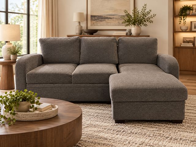 Lot 99-516 - Coddle Aria Gray Modular Sofa with Storage Chaise Partial configuration from the Coddle Aria Sleeper...