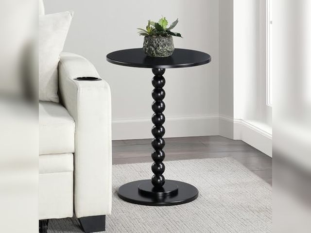 Lot 99-95285440030 - New Convenience Concepts 17.75" Wood Classic Accents Venetian Islands Spindle Table - Black  The Cla...