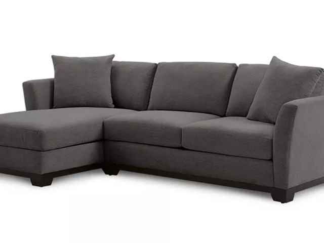 Lot 99-21 - Elliot II 107" 2-Pc. Fabric Chaise Sectional Apartment Sofa