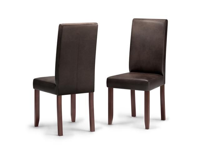 Lot 99-211 - New Simpli Home - Acadian Parson Dining Chair (Set of 2) - Distressed Brown Brown What you need is a...