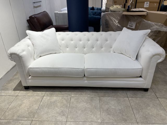 Lot 99-15 - Martha Stewart White Saybridge Fabric Sofa, Created for Macy's - Fabric Sofa 1