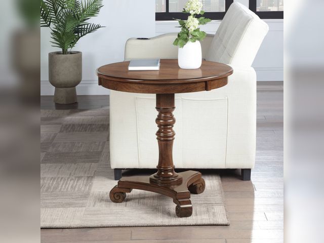 Lot 99-095285439935 - New Convenience Concepts Classic Accents Talbot End Table in Dark Oak Wood Finish wood Table Transfo...