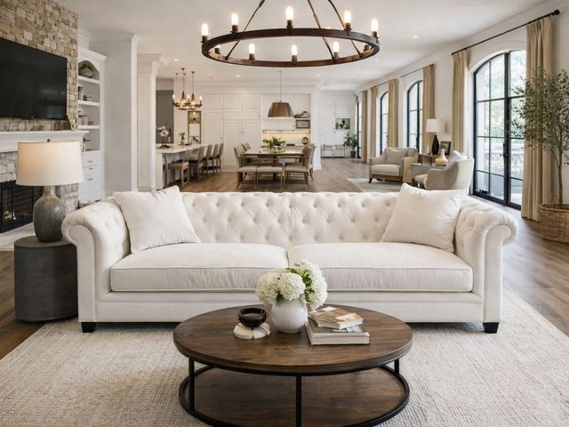 Lot 99-21000 - New Martha Stewart White Saybridge Fabric Sofa, Created for Macy's