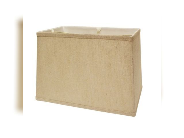 Lot 99-504 - New Slant Retro Rectangle Softback Lampshade with Washer Fitter Jute Slant Retro Rectangle Softback ...