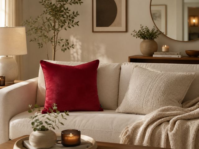 Lot 99-100014 - New Ultra Soft Plush Solid 1-Piece Red Microfiber European Sham