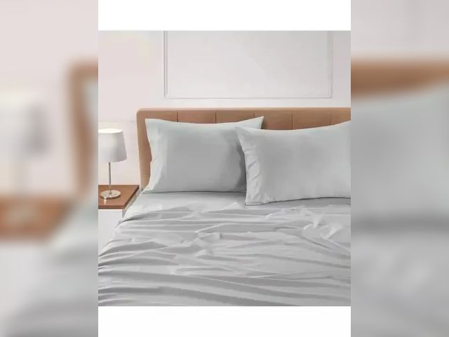 Lot 99-10001 - 1 SleepRX 300 Thread Count 4-Pc. Sheet Set, Cotton-Bamboo - Lunar Rock Size: Full