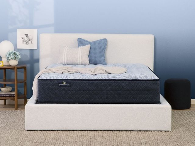 Lot 99-511 - Serta Perfect Sleeper Blue Lagoon Nights 13.5" Medium Innerspring Queen Mattress