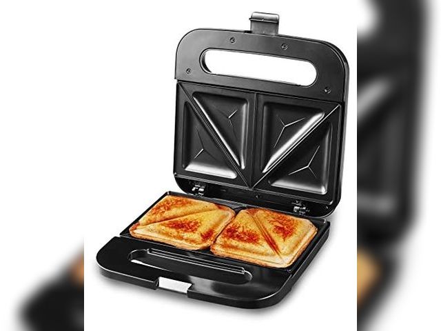 Lot 99-1063 - New Sandwich Panini Maker Grilled Elite Gourmet ESM2207XSS Sandwich Panini Maker  Elite Gourmet ESM2...