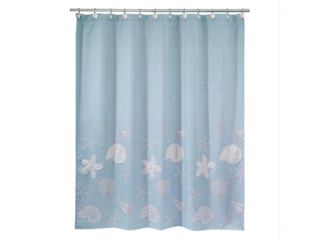 Lot 99-100002 - New Avanti Sequin Shells Shower Curtain