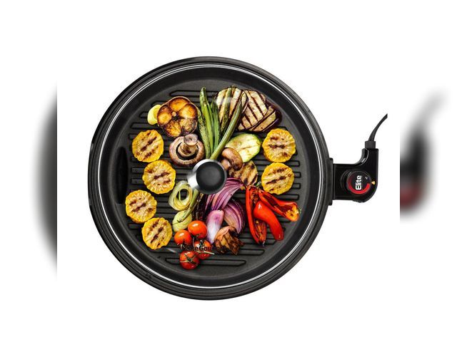 Lot 99-1073 - 1 New Maxi-Matic Elite Gourmet 12" Deluxe Indoor Grill W/Tempered Glass Lid Maxi-Matic Elite Gourmet...