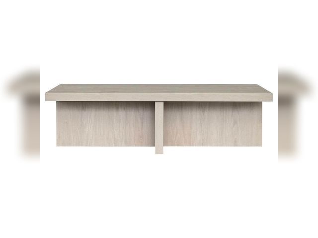 Lot 99-140 - New Finley &amp; Sloane Elna 54" Wide Rectangular Coffee Table, Alder White White Table Add extra st...