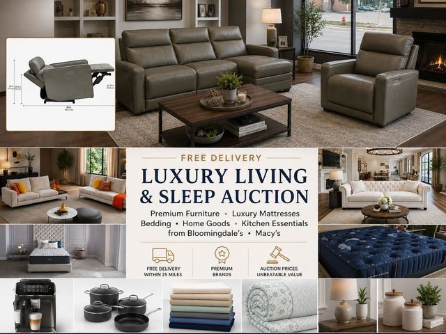 Free Delivery Luxury Home Furnishings, Mattresses & Premium Home Goods Auction | Bloomingdale's • Macy's