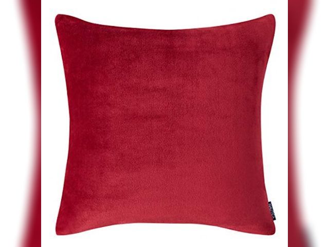 Lot 99-1096 - 1 New Ultra Soft Plush Solid 1-Piece Red Microfiber European Sham