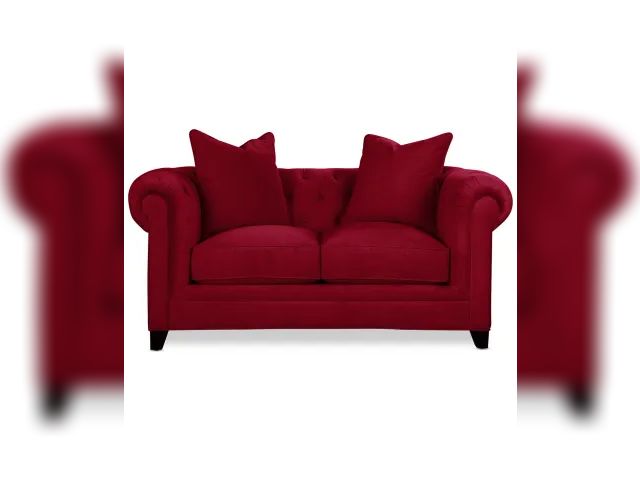 Lot 99-10006 - New Kallison 68" Fabric Loveseat Fabric Love Seat 1 Kallison 68" Fabric Loveseat, Macy's Exclusive. ...