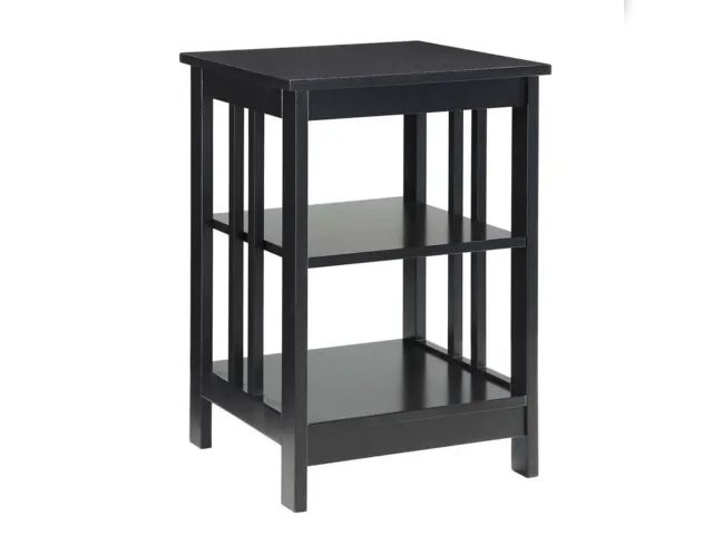 Lot 99-444 - Convenience Concepts Mission End Table Black - 203385bl With a modern design and a hint of vintage i...