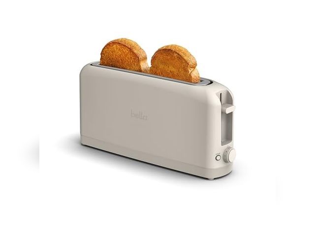 Lot 99-1020 - New Bella 2-Slice Slim Toaster 35117 Toaster Bella 2-Slice Slim Toaster with Extra Long Slot 6 Setti...