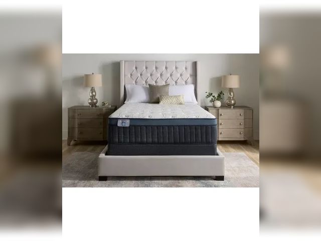 Lot 99-1102 - Charter Club by Sealy Restful Retreat 14.5" Medium-Firm Euro Top King Mattress with Box Spring – Lux...